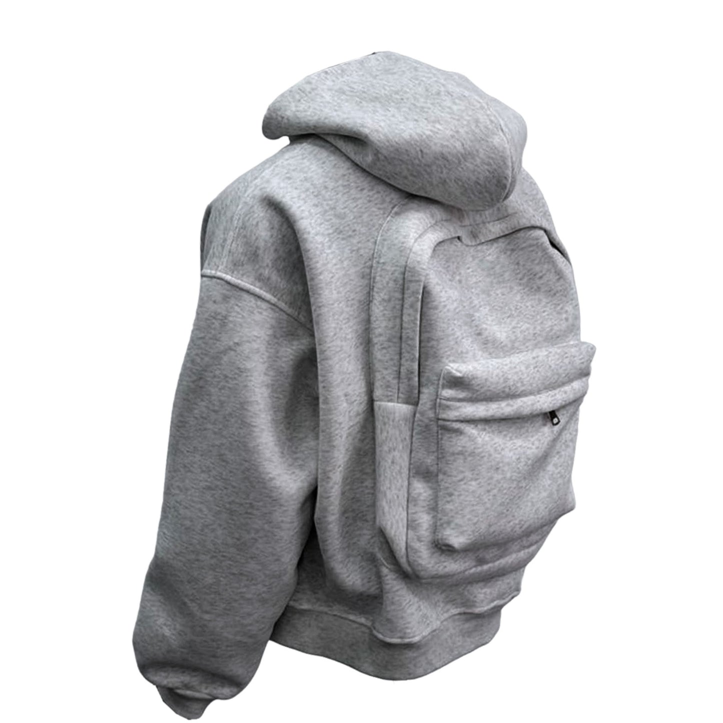 Unisex Casual Fleece Lined Hooded Zipper Sweatshirt Jacket