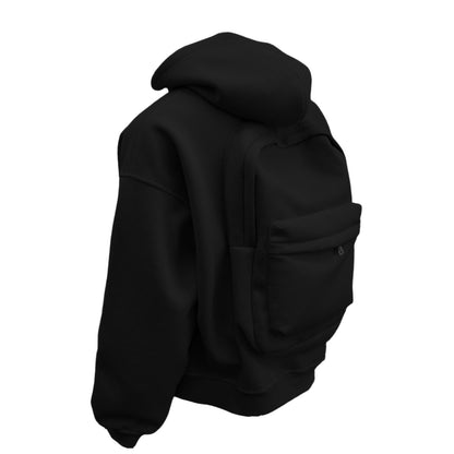Unisex Casual Fleece Lined Hooded Zipper Sweatshirt Jacket