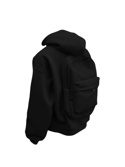 Unisex Casual Fleece Lined Hooded Zipper Sweatshirt Jacket
